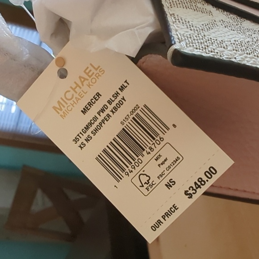 New Michael Kors Mercer Extra-Small Logo and Leather Crossbody Bag - Picture 5 of 5